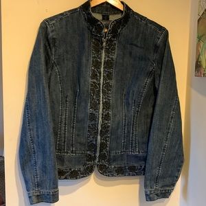 Baccini denim jacket with trim detail size L